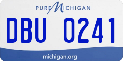 MI license plate DBU0241