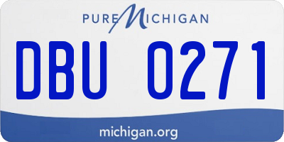 MI license plate DBU0271