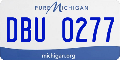 MI license plate DBU0277