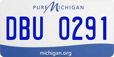 MI license plate DBU0291