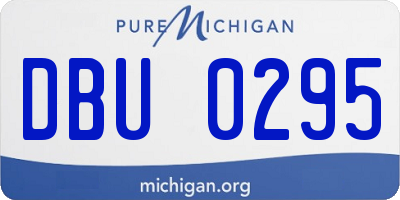 MI license plate DBU0295