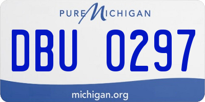 MI license plate DBU0297
