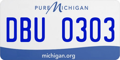 MI license plate DBU0303