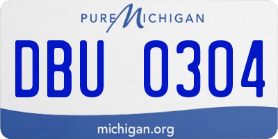 MI license plate DBU0304