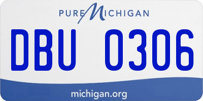 MI license plate DBU0306