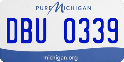 MI license plate DBU0339