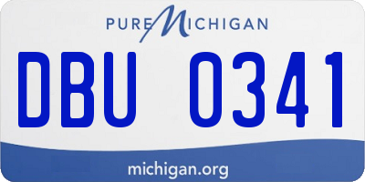 MI license plate DBU0341