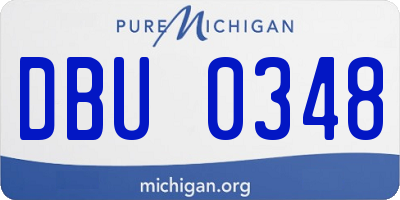 MI license plate DBU0348