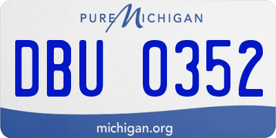 MI license plate DBU0352