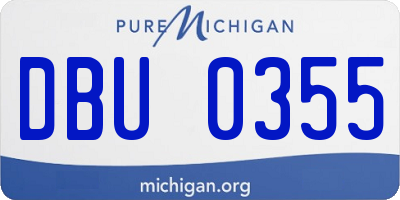 MI license plate DBU0355