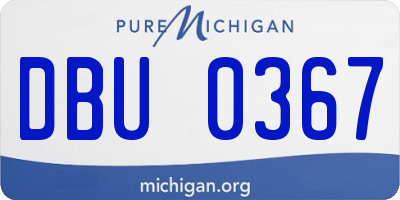 MI license plate DBU0367