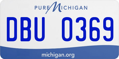 MI license plate DBU0369