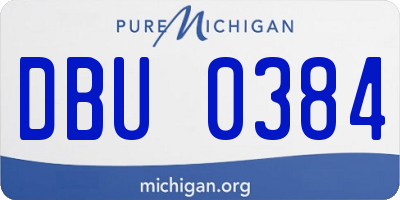 MI license plate DBU0384