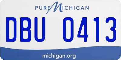 MI license plate DBU0413