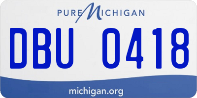 MI license plate DBU0418