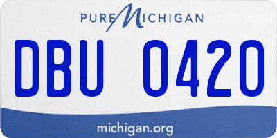 MI license plate DBU0420
