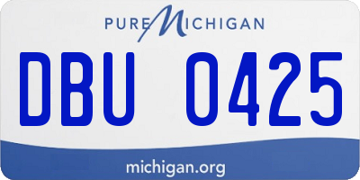 MI license plate DBU0425