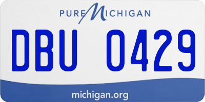 MI license plate DBU0429