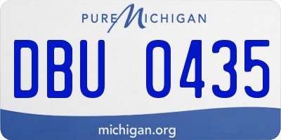 MI license plate DBU0435