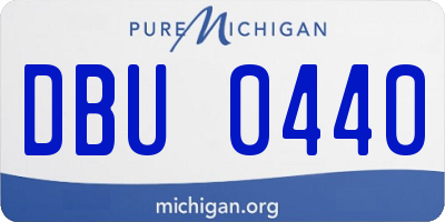 MI license plate DBU0440