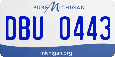 MI license plate DBU0443