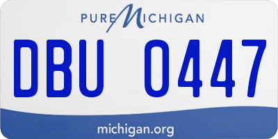 MI license plate DBU0447