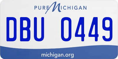 MI license plate DBU0449