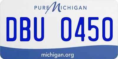 MI license plate DBU0450