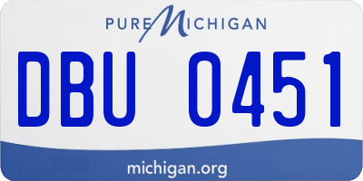 MI license plate DBU0451