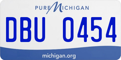 MI license plate DBU0454