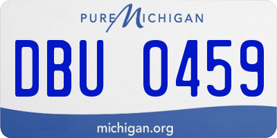 MI license plate DBU0459