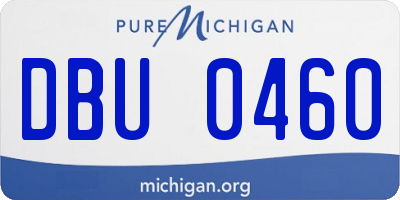 MI license plate DBU0460