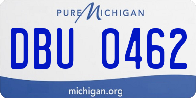 MI license plate DBU0462