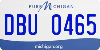 MI license plate DBU0465