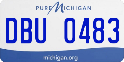 MI license plate DBU0483