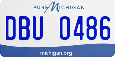 MI license plate DBU0486