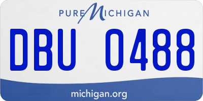 MI license plate DBU0488