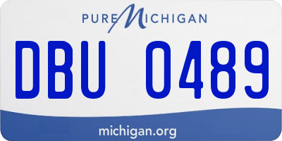 MI license plate DBU0489