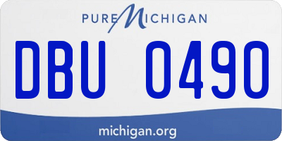 MI license plate DBU0490