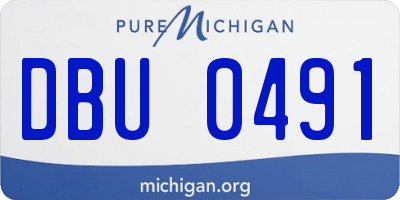 MI license plate DBU0491