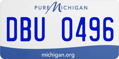 MI license plate DBU0496