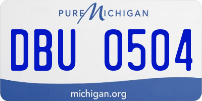 MI license plate DBU0504