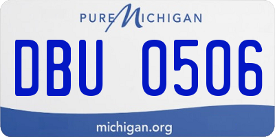 MI license plate DBU0506