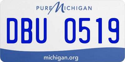 MI license plate DBU0519