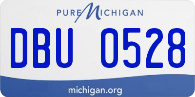MI license plate DBU0528