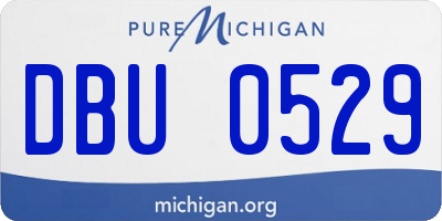 MI license plate DBU0529