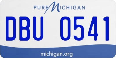 MI license plate DBU0541