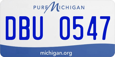 MI license plate DBU0547