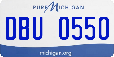 MI license plate DBU0550