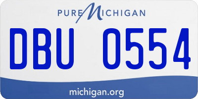 MI license plate DBU0554